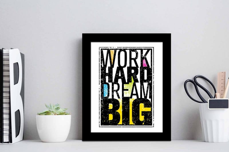 Tavla Sayings med Ram Flerfärgad - 23,5x28,5 cm - Inredning - Tavlor & konst