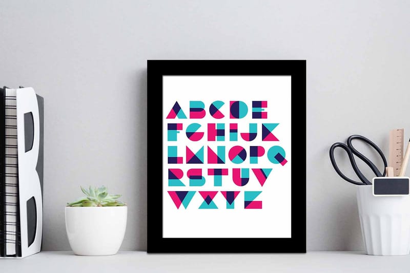 Tavla Sayings med Ram Flerfärgad - 23,5x28,5 cm - Inredning - Tavlor & konst