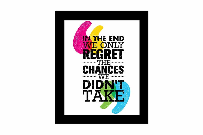 Tavla Sayings med Ram Flerfärgad, 23,5x28,5 cm