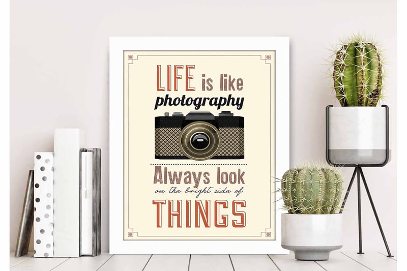 Tavla Sayings med Ram Flerfärgad - 23,5x28,5 cm - Inredning - Tavlor & konst