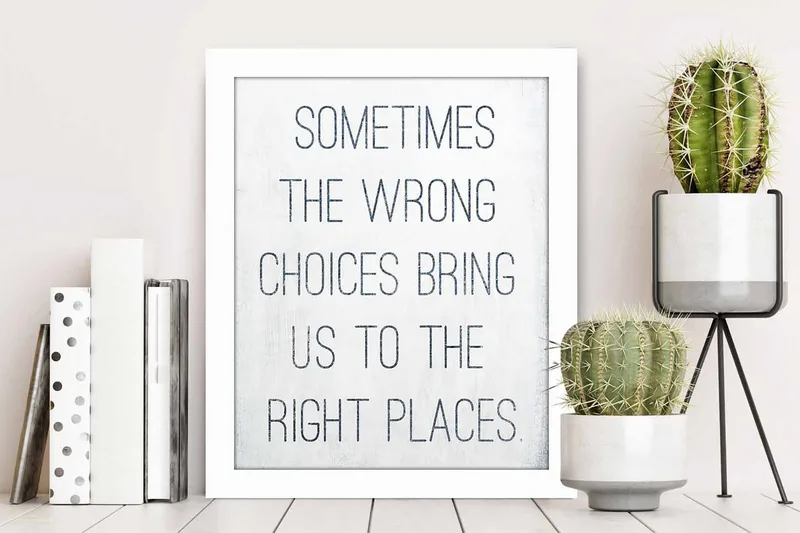 Tavla Sayings med Ram Flerfärgad - 23,5x28,5 cm - Inredning - Tavlor & konst