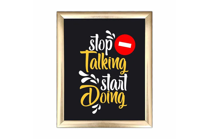 Tavla Sayings med Ram Flerfärgad, 23,5x28,5 cm