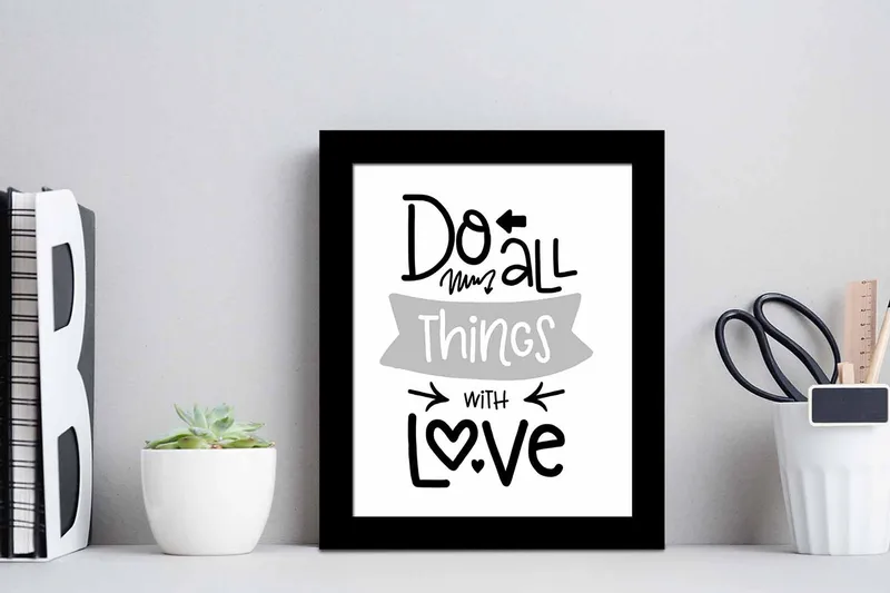 Tavla Sayings med Ram Flerfärgad - 23,5x28,5 cm - Inredning - Tavlor & konst