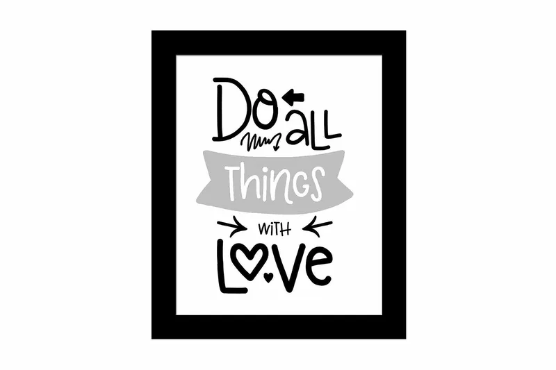 Tavla Sayings med Ram Flerfärgad, 23,5x28,5 cm