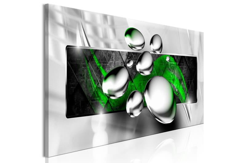 Tavla Shiny Stones (1 Part) Narrow Green 135x45 - Inredning - Tavlor & konst - Canvastavlor