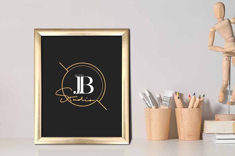 Tavla Sign med Ram Flerfärgad - 23,5x28,5 cm - Inredning - Tavlor & konst