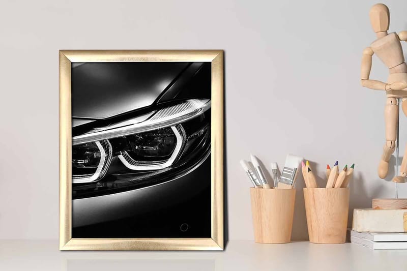 Tavla Transportation med Ram Flerfärgad - 23,5x28,5 cm - Inredning - Tavlor & konst