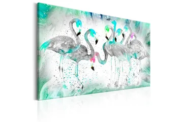 Tavla Turquoise Flamingoes 120x80 - Artgeist sp. z o. o. - Inredning - Tavlor & konst - Canvastavlor