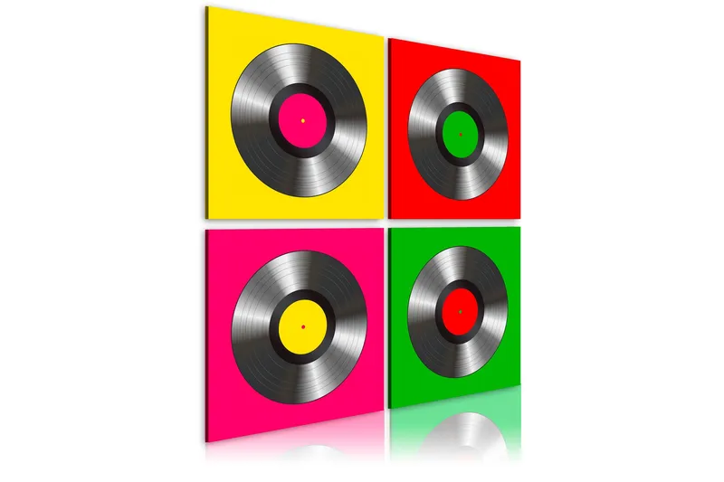 Tavla Vinyler: Popkonst 60x60, Artgeist sp. z o. o.