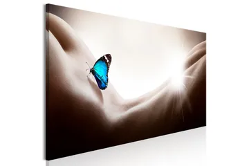 Tavla Woman and Butterfly (1 Part) Narrow 150x50 - Inredning - Tavlor & konst - Canvastavlor