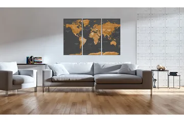 Tavla World Map Modern Aesthetics 90x60 - Artgeist sp. z o. o. - Inredning - Tavlor & konst - Canvastavlor
