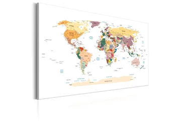 Tavla World Map: Travel Around the World 60x40 - Artgeist sp. z o. o. - Inredning - Tavlor & konst - Canvastavlor