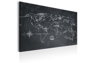 Tavla World Map: Travel broadens the Mind 90x60 - Inredning - Tavlor & konst - Canvastavlor