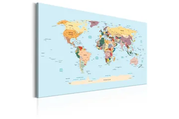 Tavla World Map: Travel with Me 60x40 - Artgeist sp. z o. o. - Inredning - Tavlor & konst - Canvastavlor