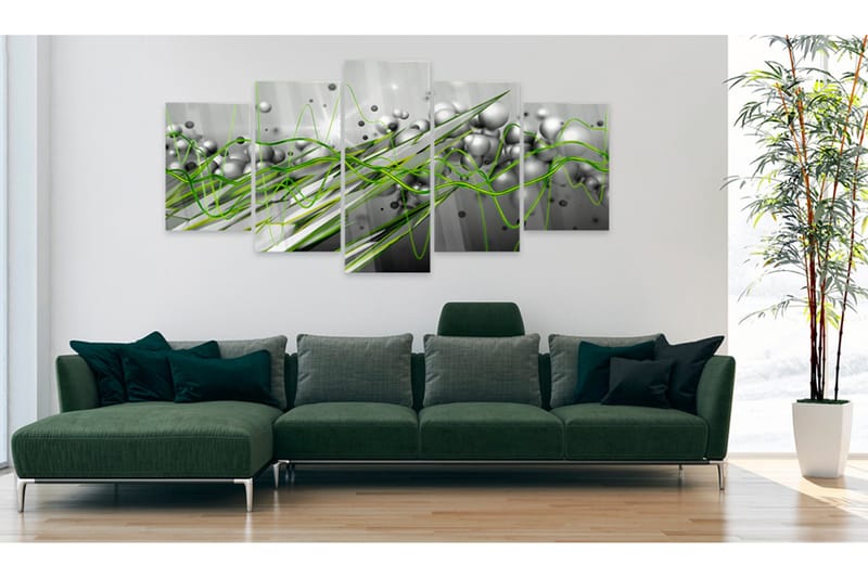 Tavla På Akryl Green Rhythm 100x50 - Artgeist sp. z o. o. - Inredning - Tavlor & konst
