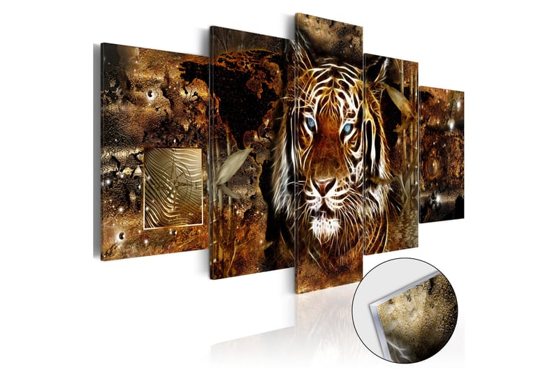 Tavla På Akryl Golden Jungle 200x100 - Artgeist sp. z o. o. - Inredning - Tavlor & konst