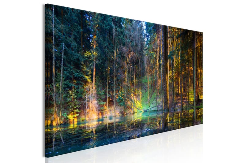 Tavla Pond in the Forest (1 Part) Narrow 120x40 - Inredning - Tavlor & konst - Canvastavlor