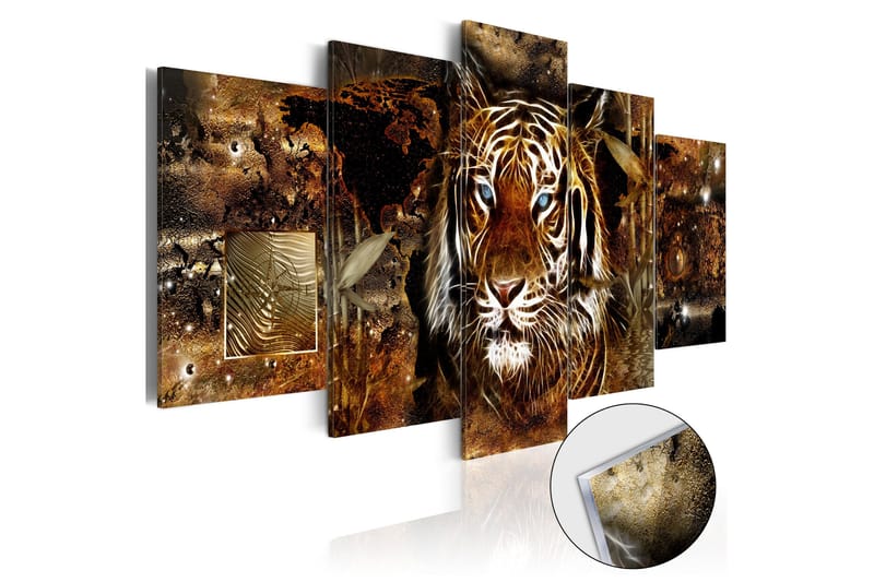 Tavla På Akryl Golden Jungle 100x50 - Artgeist sp. z o. o. - Inredning - Tavlor & konst