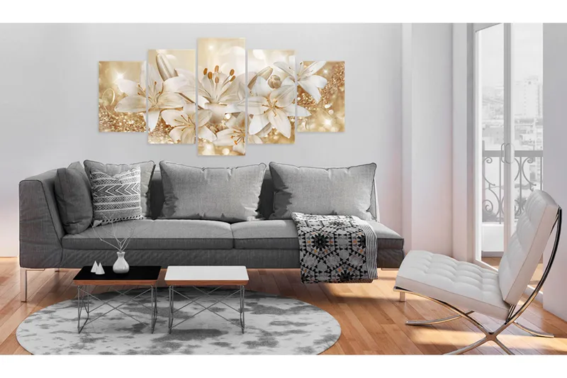 Tavla På Akryl Golden Bouquet 100x50 - Artgeist sp. z o. o. - Inredning - Tavlor & konst