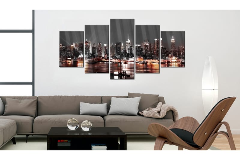 Tavla På Akryl Gray City 100x50 - Artgeist sp. z o. o. - Inredning - Tavlor & konst
