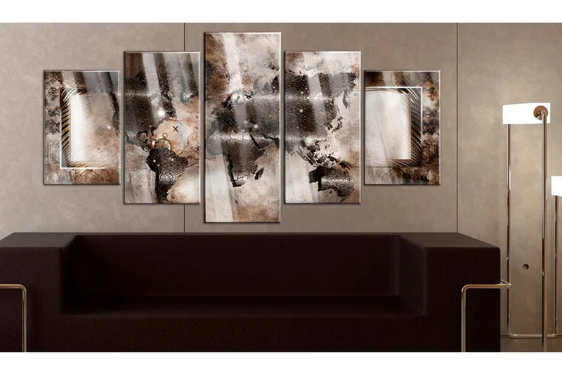 Tavla På Akryl Platinum Map 100x50 - Artgeist sp. z o. o. - Inredning - Tavlor & konst