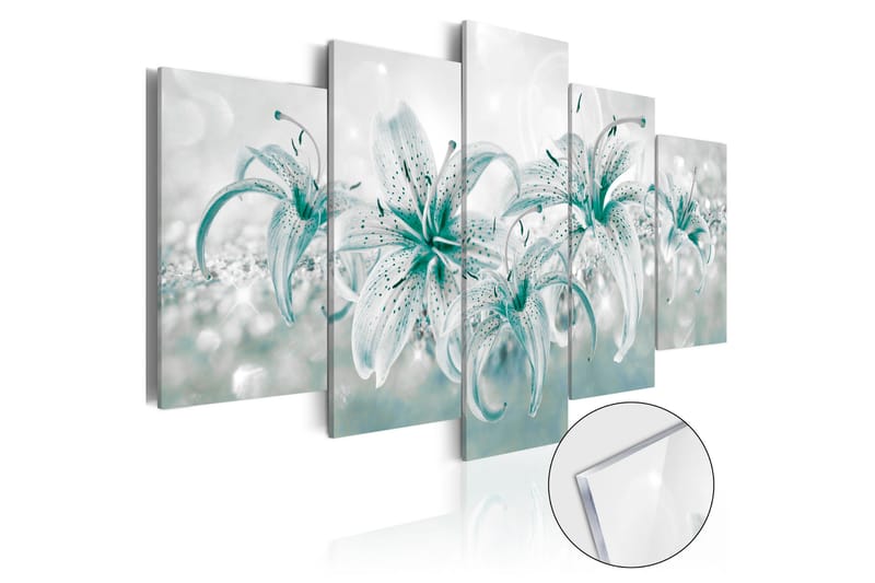 Tavla På Akryl Sapphire Lilies 200x100 - Artgeist sp. z o. o. - Inredning - Tavlor & konst