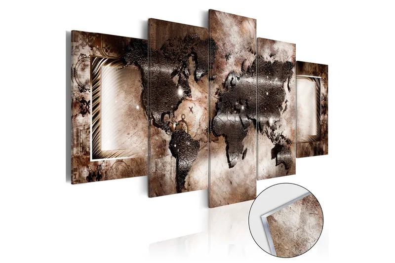 Tavla På Akryl Platinum Map 100x50, Artgeist sp. z o. o.