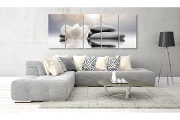 Tavla Pebbles In Water 5 Parts Narrow 225x90 - Artgeist sp. z o. o. - Inredning - Tavlor & konst - Canvastavlor