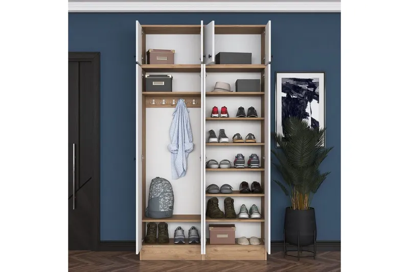 Thaven Smidesdetalj - Valnöt/Vit - Möbler - Hallmöbler - Möbelset för hall & entre