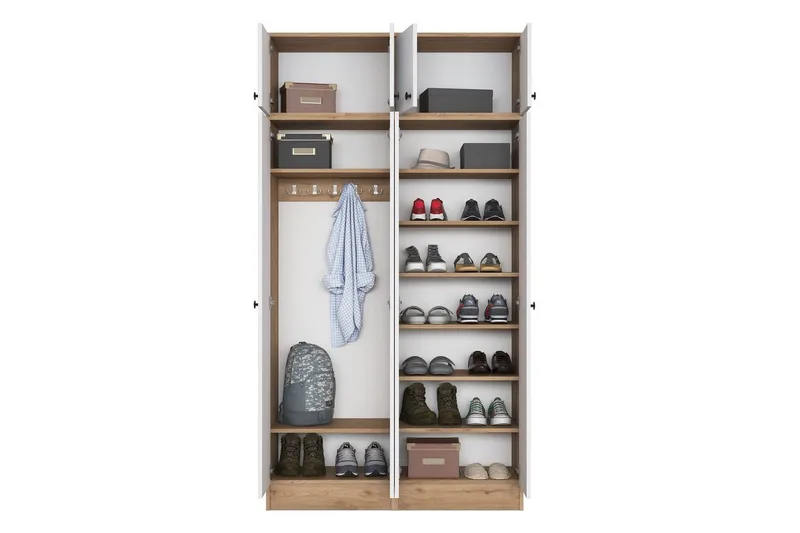 Thaven Smidesdetalj - Valnöt/Vit - Möbler - Hallmöbler - Möbelset för hall & entre