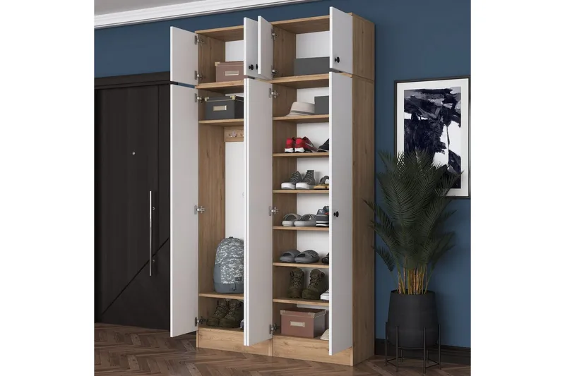 Thaven Smidesdetalj - Valnöt/Vit - Möbler - Hallmöbler - Möbelset för hall & entre