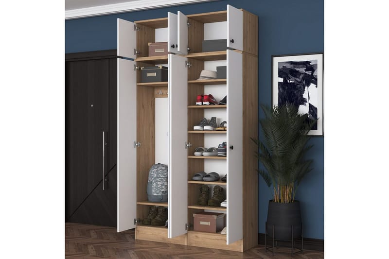 Thaven Smidesdetalj - Valnöt/Vit - Förvaring - Klädförvaring - Garderob & garderobssystem - Klädskåp & fristående garderob