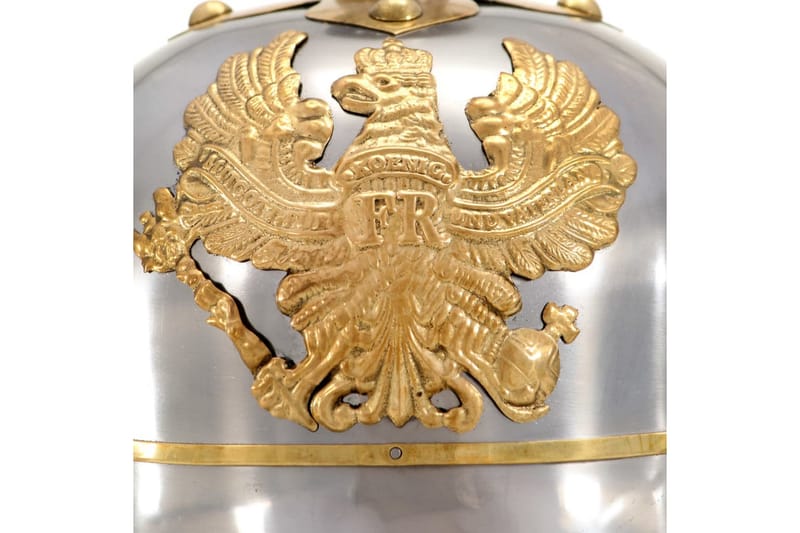 Tysk preussisk hjälm för LARP silver stål - Dekoration & inredningsdetaljer
