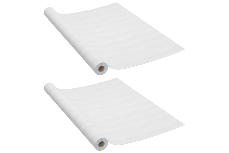 Dörrfolie 2 st vitt trä 210x90 cm PVC - Vit - Kakeldekor - Dekorplast