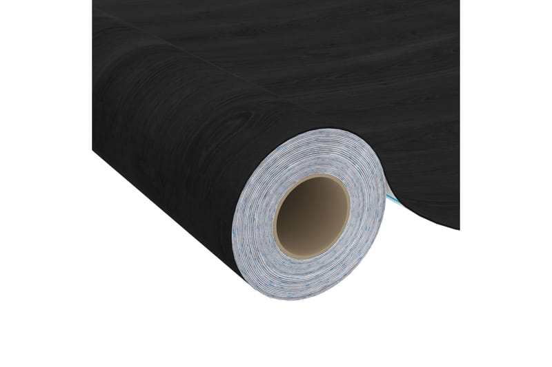 Dörrfolier 2 st mörkt trä 210x90 cm PVC - Svart/Mörkt Trä - Kakeldekor - Dekorplast