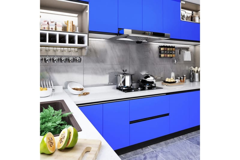 Dekorplast blå högglans 500x90 cm PVC - Blå - Inredning - Väggdekor - Dekorplast - Kakeldekor