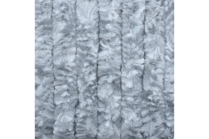 Insektsdraperi vit och grå 100x220 cm chenille - Vit/Grå/Flerfärgad - Fönsterfilm