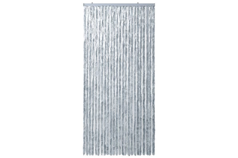 Insektsdraperi vit och grå 100x220 cm chenille - Vit/Grå/Flerfärgad - Inredning - Väggdekor - Dekorplast - Fönsterfilm