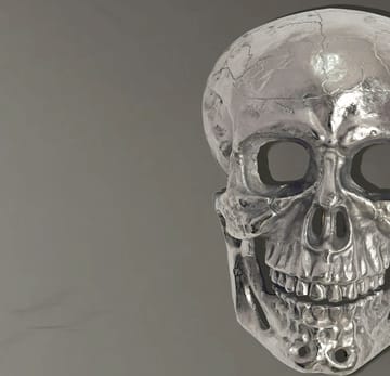 Garvik Väggdekoration Dödskalle i aluminium - silver - Inredning - Dekoration & inredningsdetaljer - Prydnadssaker - Skulptur