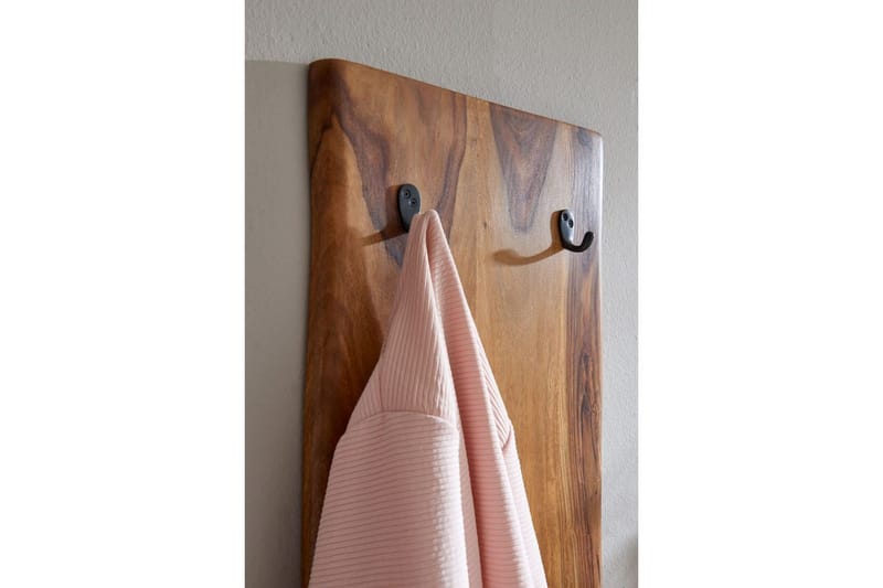 Kapprum Wohnling Väggmonterad klädhängare i massivt trä 2-radig krokslåda - Förvaring - Klädförvaring - Klädhängare - Kroklist & Klädkrokar