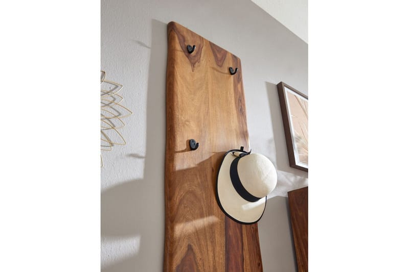 Kapprum Wohnling Väggmonterad klädhängare i massivt trä 2-radig krokslåda - Förvaring - Klädförvaring - Klädhängare - Kroklist & Klädkrokar