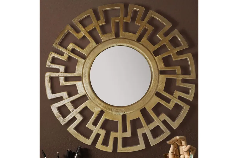 Spegel Wohnling Art Deco Rund 60 cm Modern - Inredning - Speglar - Väggspegel