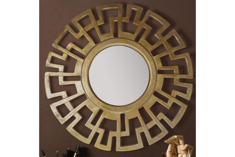 Spegel Wohnling Art Deco Rund 60 cm Modern - Inredning - Väggdekor - Dekorplast - Kakeldekor