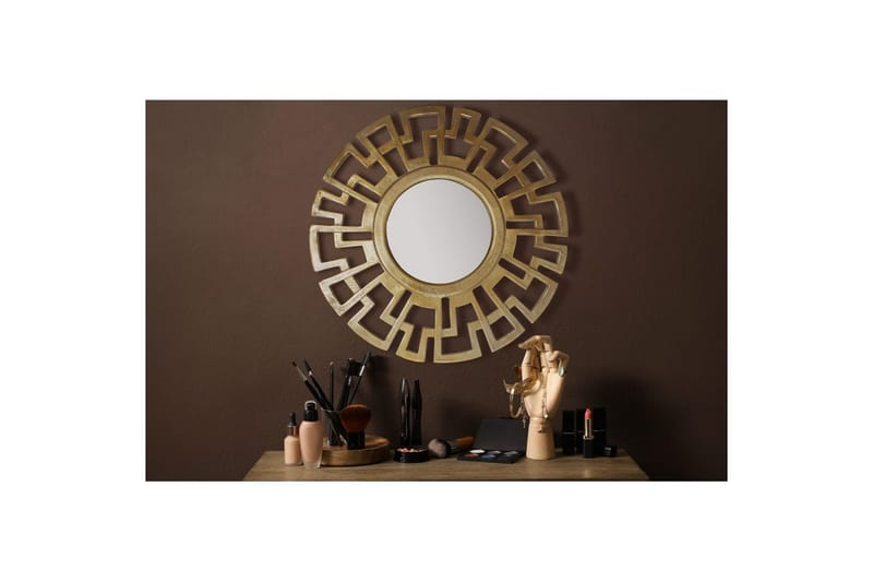 Spegel Wohnling Art Deco Rund 60 cm Modern - Inredning - Väggdekor - Dekorplast - Kakeldekor