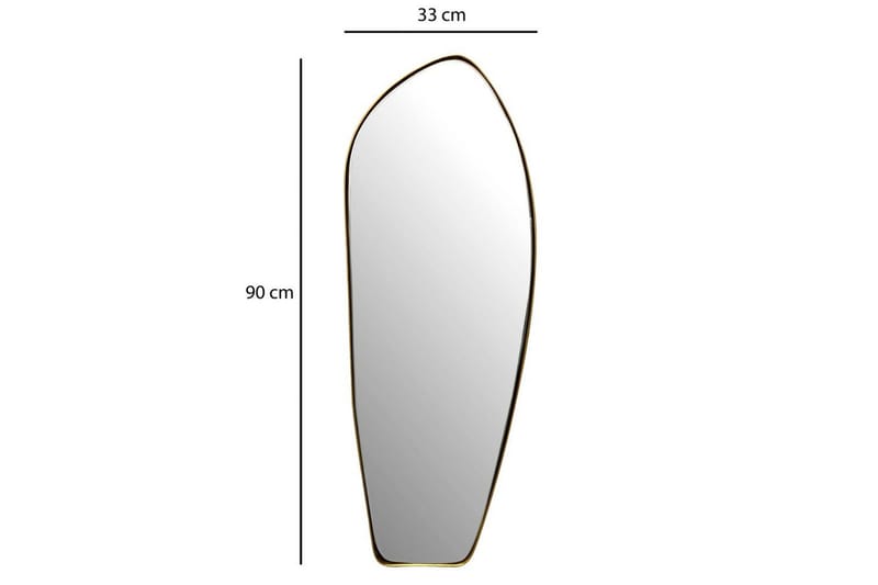 Spegel Wohnling Asymmetrisk metallram oval 90 cm - Inredning - Speglar - Väggspegel