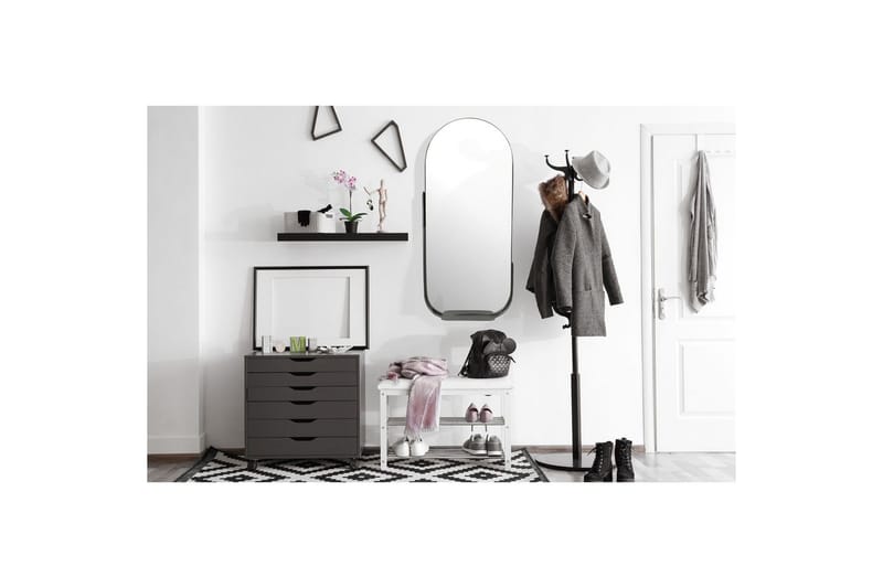 Spegel Wohnling Asymmetrisk metallram oval 90 cm - Inredning - Väggdekor - Dekorplast - Kakeldekor
