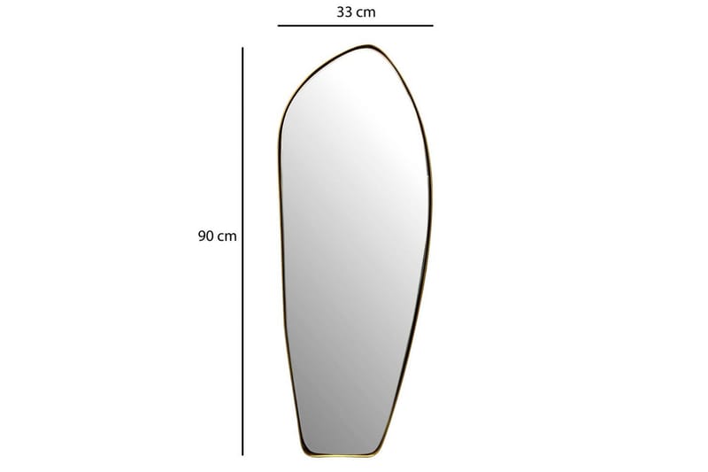 Spegel Wohnling Asymmetrisk metallram oval 90 cm - Inredning - Väggdekor - Dekorplast - Kakeldekor
