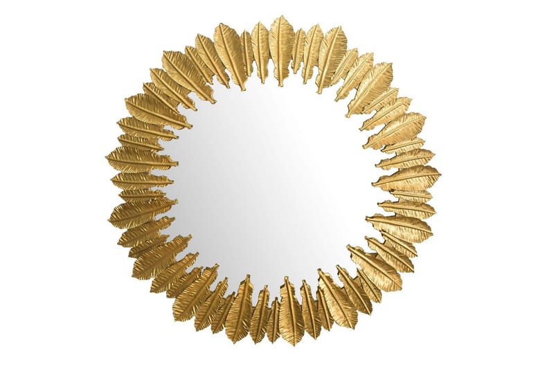 Spegel Wohnling Fjädrar metallram rund 68 cm modern, undefined