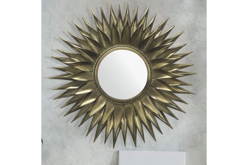Spegel Wohnling Sun Style Metallram Rund 60 cm - Inredning - Väggdekor - Dekorplast - Kakeldekor