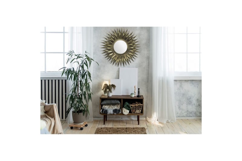 Spegel Wohnling Sun Style Metallram Rund 60 cm - Inredning - Väggdekor - Dekorplast - Kakeldekor